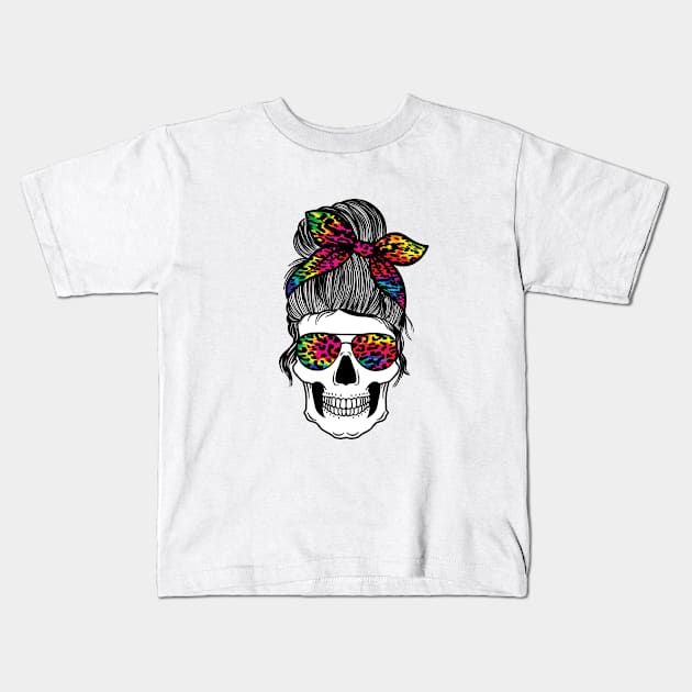 Skulls headband Kids T-Shirt by Samphelinshop